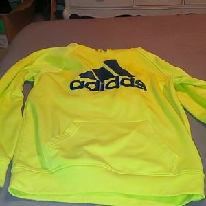 Neon yellow adidas hoodie